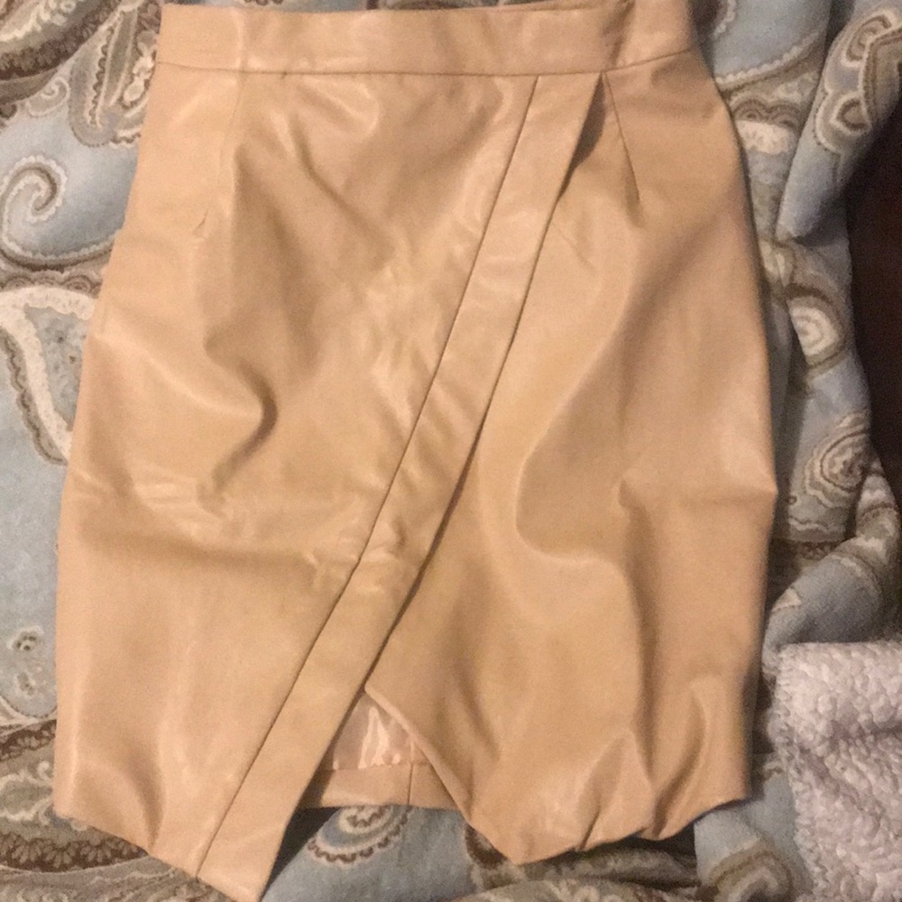 Boohoo Asymmetrical Faux Leather Skirt